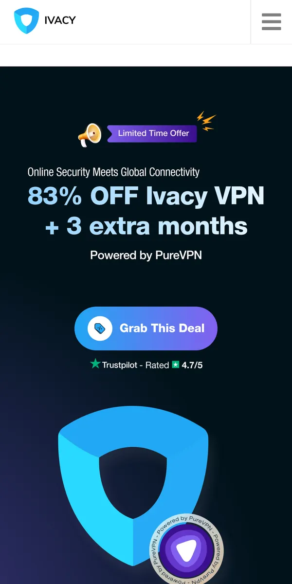 Homepage di Ivacy su smartphone – alla prova: miglior VPN in Italia